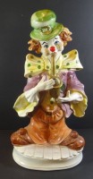 Auktion 354 / Los 9000 <br>grosser Majolika-Clown "Capodimonte" Neapel, H-51 cm