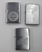 Auktion 354 / Los 16007 <br>3x  Zippo-Feuerzeuge