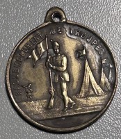 Auktion 354 / Los 7007 <br>Schweizer militär. Medaille Medaille Fribourg avanches morat laupen 1873, Messing, D-2,7 cm