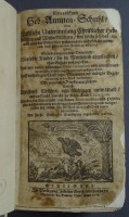 Auktion 354 / Los 3011 <br>Völter Chr. "Neueröffnete Hebammen-Schuhl. Oder Nutzliche Unterweisung Christlicher Hebammen und Wehmüttern, wie solche sich vor, in und nach der Geburt, bey Schwangern und Gebährenden, auch sonst gebrechlichen Frauen zu verhalten haben , Erstauflage 1670, neu gebunden, einige Seiten mit Läsuren, 4 Falttafeln mit Kupfern