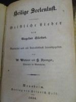 Auktion 354 / Los 3015 <br>Heilige Seelenlust" geistliche Lieder, Mannheim 1838