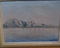 Auktion 354 / Los 4038 <br>Richard GOESSLER (1873-1946) (18)95,M., "Küstenszene" Öl/Leinen, gerahmt, RG 38x48 cm