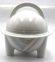 Auktion 355 / Los 8022 <br>gr. Deckelterrine,, Rosenthal studio-linie, Cupola, Entw. Mario Bellini, H-27cm D-28cm