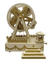 Auktion 355 / Los 16009 <br>Spieluhr "Riesenrad" Holz, Stille Nacht Melodie, 20x16  cm