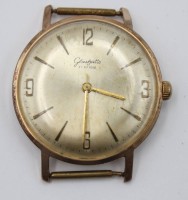 Auktion 355 / Los 2044 <br>Herren-Armbanduhr, Glashütte, 17 Rubis, Handaufzug, Werk läuft, ohne Armband, D-3,5cm