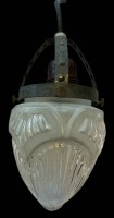 Auktion 355 / Los 16039 <br>Kl. Flurlampe, Klarglas, Glas H-14 cm, gesamt 20 cm