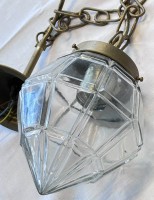 Auktion 355 / Los 16040 <br>grosse Flurlampe, Klarglas,  H-gesamt 20 cm