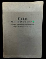 Auktion 355 / Los 7026 <br>"Rede des Reichsführers SS vor den Wehrkreisbefehlshaben und Schulkommandeuren" PP Broschüre, mit vielen fachmännischen Bleistift Notizen