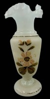 Auktion 355 / Los 9049 <br>Biedermeier-Vase, Bemalung berieben, H-23 cm