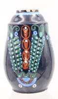 Auktion 356 / Los 9008 <br>Art-Déco Vase, Kusche, Alfred (1884 - 1984), Karlsruhe, div. Bestossungen, ca. H-19cm