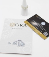 Auktion 356 / Los 1102 <br>925er Silber-Ring mit Moissanite-Besatz, 4,2gr., RG 52/53, Zertifikat anbei