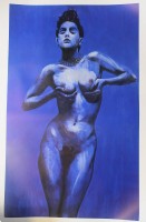 Auktion 356 / Los 5006 <br>Schmitz, Jürgen ( 1960) Blue Woman , Offsetdruck, ungerahmt, BG 100 x 70cm