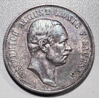 Auktion 356 / Los 6046 <br>3 Mark 1906 "Friedrich August, König von Sachsen"