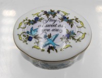 Auktion 356 / Los 16034 <br>Zierdose mit Spieluhr, Franklin Mint, Songs of Love, H-4cm B-7cm