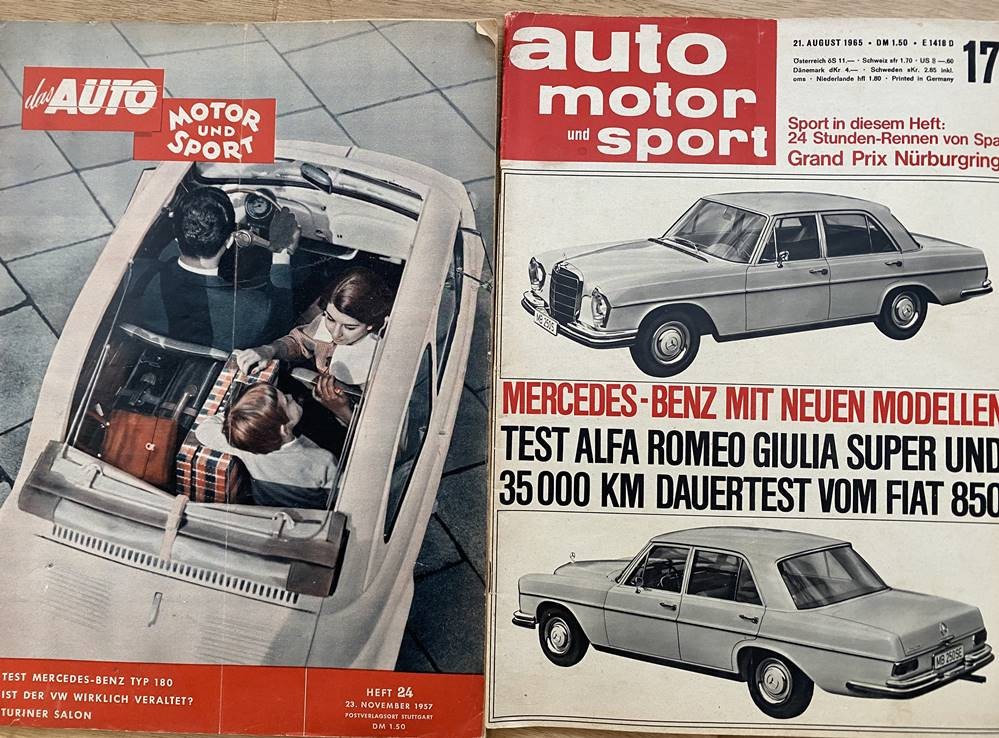 2 Hefte Auto Motor Und Sport 1957 Und 1965 Gut Erhalten