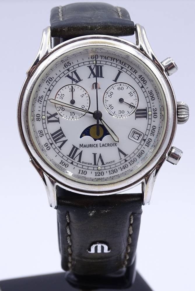 HAU Maurice Lacroix Chronometer sp1058 Mondphase Quartz sehr