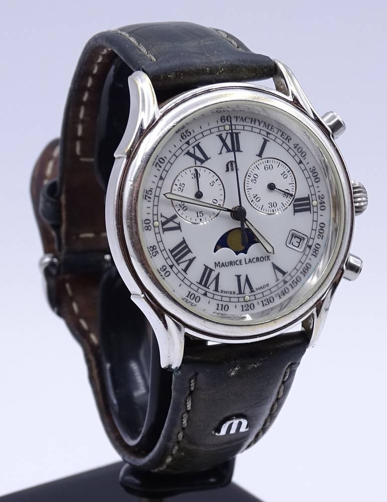 HAU Maurice Lacroix Chronometer sp1058 Mondphase Quartz sehr