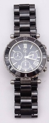 Auktion 344<br>Armbanduhr GC , Quartzwerk, D. 38mm, Funktion nicht geprüft, Tragespuren am Glas [1]