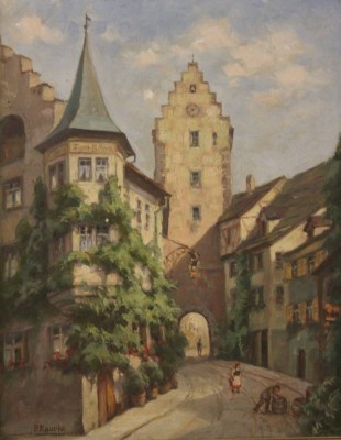 Auktion 335<br>Paul KAUPKE (1857-?), Altstadt, Öl/Leinwand, gerahmt, RG 62 x 51,5cm. [1]