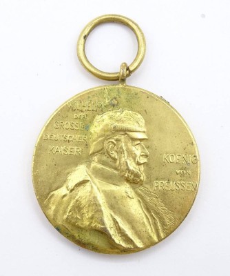 Auktion <br>Gedenkmedaille aus Kupfer zum 100. Geburtstags Kaiser Wilhelm I 1897, mit Altersspuren [1]