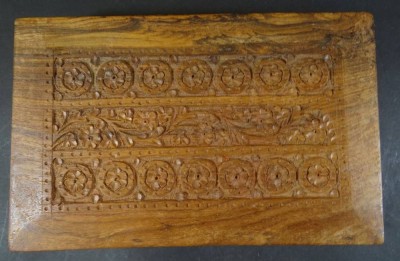 Auktion <br>Holzkasten, Indien, 6,5x28x18 cm [1]