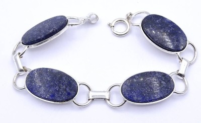 Auktion 335<br>Armband mit Sodalith Cabochons, Silber 835/000, L. 19,5cm, 27g. [1]