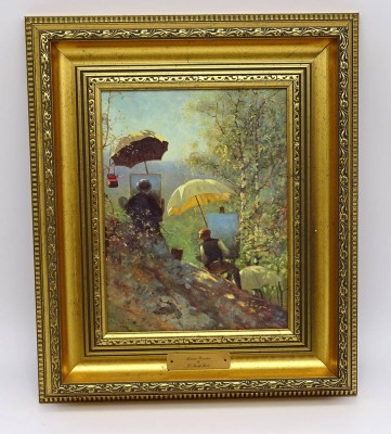 Auktion <br>Druck, Artists Paradise by F. Smith-Haid, C.P. Framed Product Hampton Collection, RG 38x32,5cm [1]