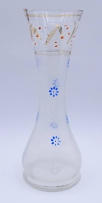 Auktion <br>Glas Vase, bemalt, H. 18,5cm [1]