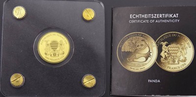 Auktion <br>Goldmünze Panda 1/500 Unze Feingold 3000 Francs [1]