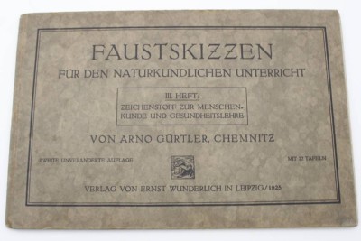 Auktion <br>Faustskizzen für den Naturkundlichen Unterricht, III.Heft, Leipzig 1925 [1]