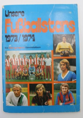 Auktion <br>Sammelbilderalbum, Bergmann, Unsere Fußballstars 1973/74, komplett, leichte Altersspuren [1]