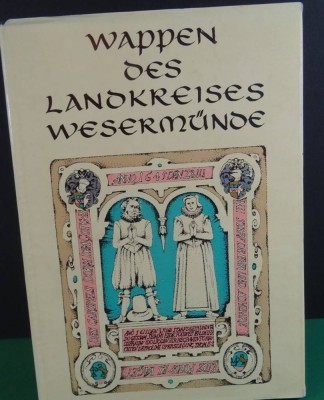 Auktion <br>Wappen des Landkreises Wesermünde, um 1985, mit Widmung für Hochzeitspaar [1]