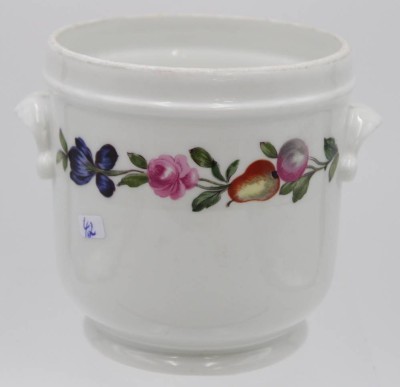 Auktion <br>kl. Übertopf, Porcelaine de Paris, Décor  Les quatre Saisons, H-12cm D-11cm [1]