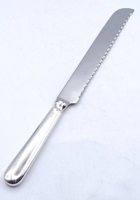 Auktion <br>Brotmesser mit Silbergriff 800/000, L. 29,0cm [1]