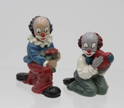 Auktion <br>2x kl. Gilde-Clowns, ca. H-6,5cm. [1]