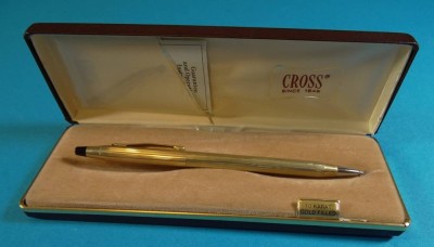 Auktion <br>Vintage Cross Century 4502 10k Gold Filled Ballpoint Pen in Original Box [1]