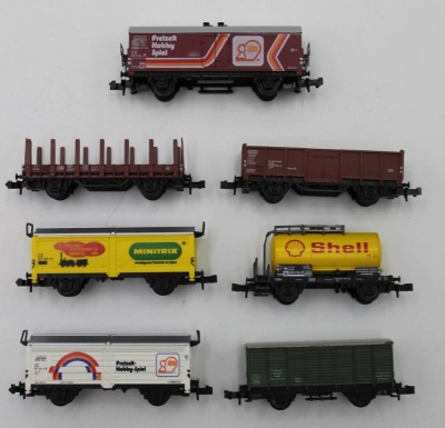 Auktion <br>7x div. Güterwaggons, Mini-Trix, Spur N [1]