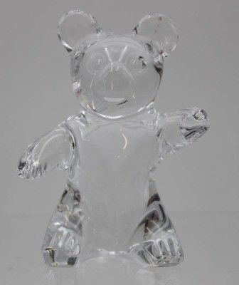 Auktion <br>Teddy, Daum France, farbloses Glas, H-9,9cm [1]