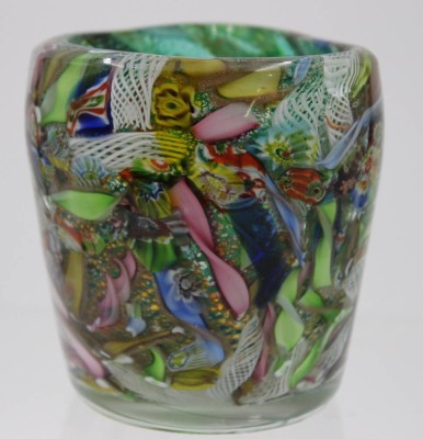 Auktion <br>Murano-Vase, Tutti Frutti, wohl Entw. Dino Mertens, ca. H-9cm [1]