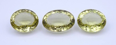 Auktion <br>3x Lemon Citrine, zus. 314,5ct. [1]