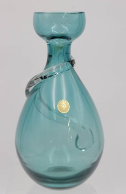 Auktion <br>Kunstglas-Vase, WMF, hellblau, H-24cm. [1]