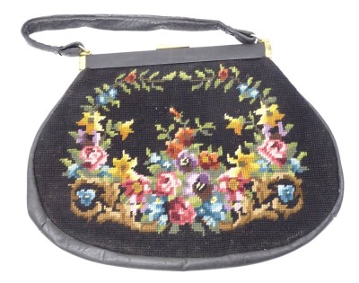 Auktion <br>1970er Jahre Gobelin Damen Tasche, 35x26cm [1]