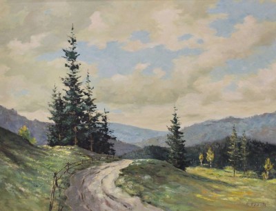 Auktion 356<br>Ernst Troch (1925-1996), wohl Harz, Öl/Leinwand, gerahmt, RG 75 x 95cm. [1]