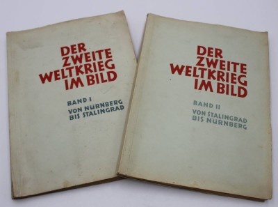 Auktion <br>2x Sammelalben, Der Zweite Weltkrieg im Bild, 1. u. 2. Band, komplett [1]