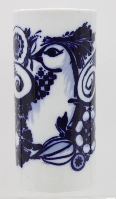 Auktion <br>Vase, Rosenthal studio-linie, Vogeldekor, wohl Björn Wiinblad, H-22,5cm. [1]