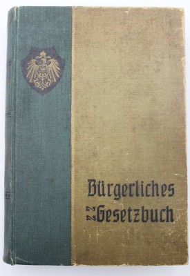 Auktion <br>Das Bürgerliche Gesetzbuch nebst  Ein-u. Ausführunsgesetzen mit ausführlichen Kommentaren, Berlin 1900 [1]