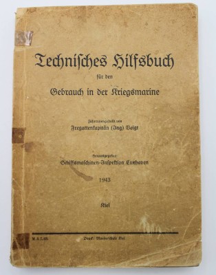 Auktion <br>2x Hefte, Technisches Hilfsbuch für den Gebrauch in der Kriegsmarine 1943 und Unsere Handelsmarine 1941, Alter-u. Gebrauchsspuren [1]