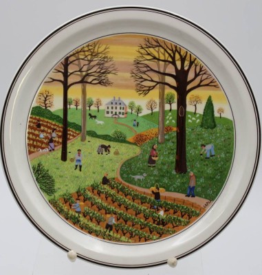 Auktion <br>Jahreszeiten-Teller, Villeroy & Boch, Herbst, D-23,5cm. [1]