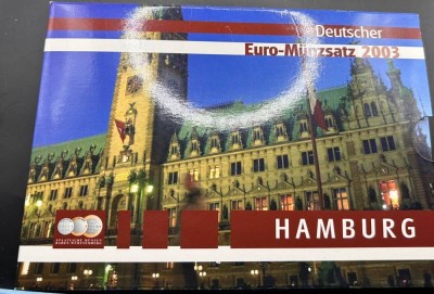 Auktion 344<br>Euro Münzsatz 2003, Hamburg, in Blister [1]