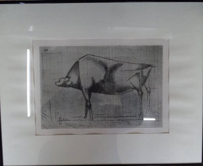 Auktion 345<br>Peter, 1963, orig. Radierung,ger/Glas, RG 40x51 cm [1]